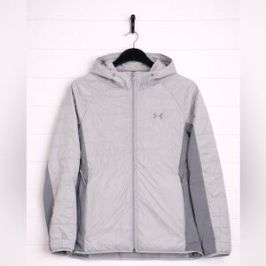 Under Armour UA Active Hybrid Light Gray Hooded Jacket